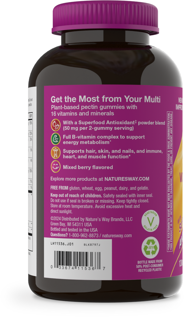 <{%360IMAGE5_11536%}>Nature's Way® | Alive! Women's Gummy Multivitamin - left side of pack
