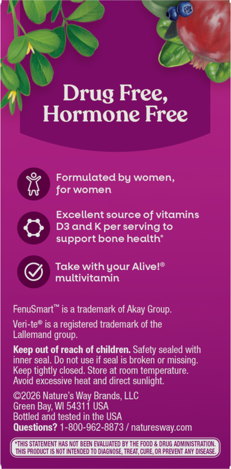 <{%360IMAGE3_15936%}>Nature's Way® | Alive! Menopause - back of pack