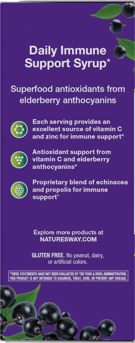 <{%360IMAGE3_6974%}>Nature's Way® | Sambucus Immune Elderberry Syrup - left side of pack