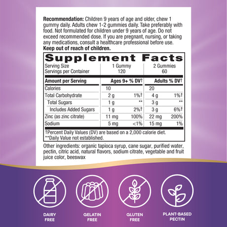 <{%MAIN4_13701%}>Nature's Way® | Zinc Gummies