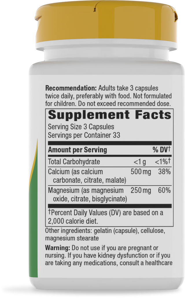 <{%360IMAGE5_41310%}>Nature's Way® | Calcium & Magnesium Mineral Complex - right side of pack