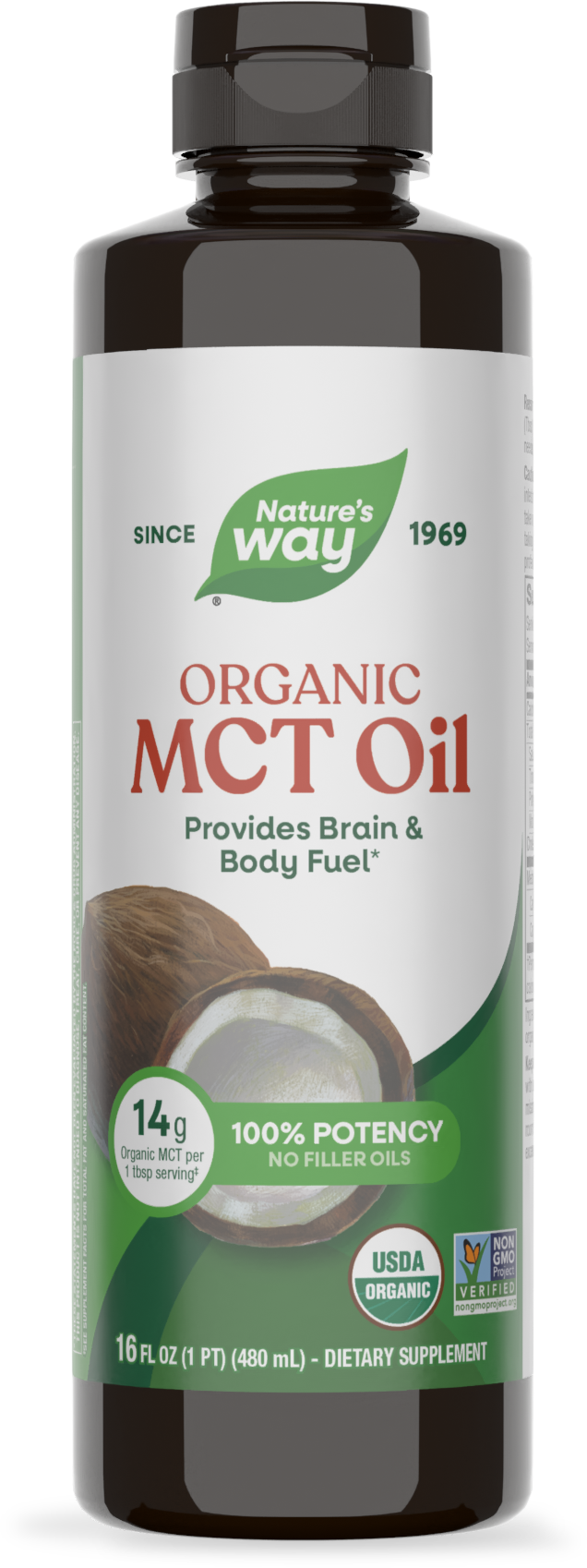 <{%PRIMARY_10895%}>Nature's Way® | Organic MCT Oil, 16 fl oz (480 ml)