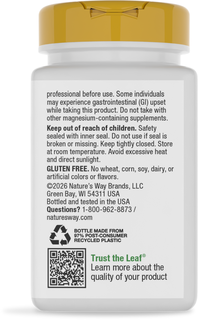 <{%360IMAGE7_41310%}>Nature's Way® | Calcium & Magnesium Mineral Complex - back of pack
