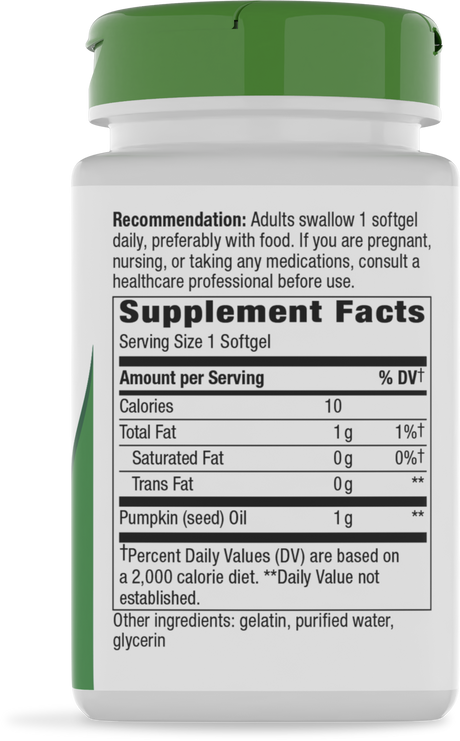 <{%360IMAGE1_16276%}>Nature's Way® | Pumpkin Seed Oil - right side of pack