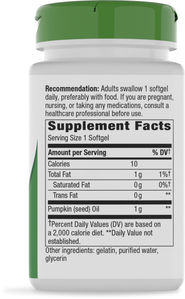 <{%360IMAGE1_16276%}>Nature's Way® | Pumpkin Seed Oil - right side of pack