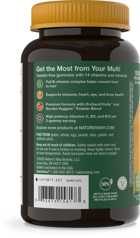 <{%360IMAGE2_15817%}>Nature's Way® | Alive! Adult Premium Gummy Multivitamin - left side of pack