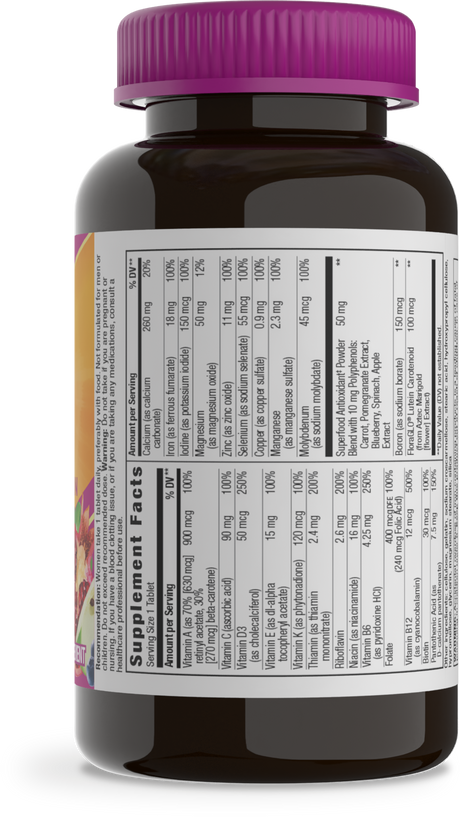 <{%360IMAGE1_13710%}>Nature's Way® | Alive! Women's Complete Multivitamin - right side of pack