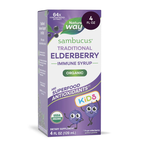 <{%MAIN7_15797%}>Nature's Way® | Sambucus Organic Traditional Elderberry Immune Syrup for Kids