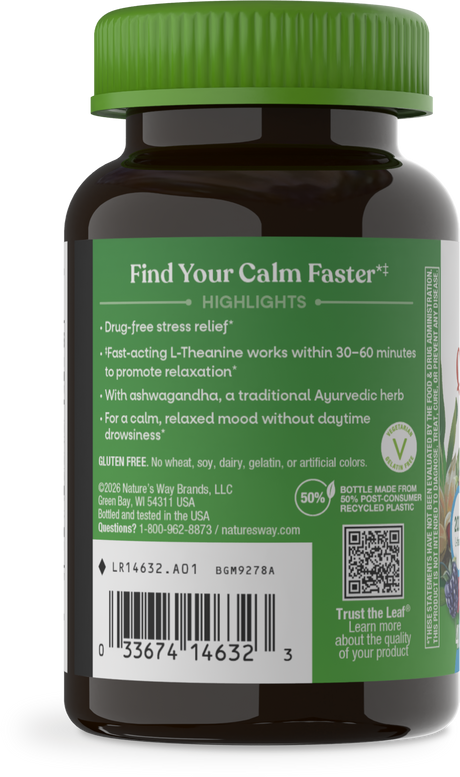 <{%360IMAGE5_14632%}>Nature's Way® | Quick Calm Gummy - left side of pack
