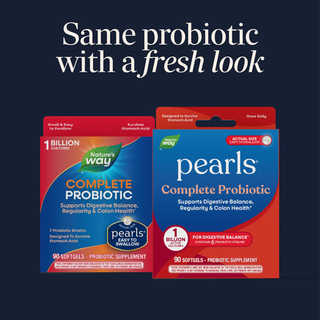<{%MAIN8_04369%}>Nature's Way® | Pearls Complete Probiotic - package updates old to new