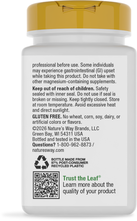 <{%360IMAGE7_41310%}>Nature's Way® | Calcium & Magnesium Mineral Complex - back of pack