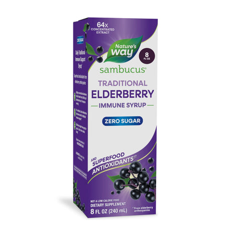 <{%MAIN14_15331%}>Nature's Way® | Sambucus Zero Sugar Traditional Elderberry Immune Syrup