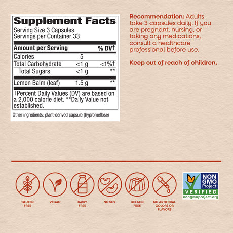 <{%MAIN4_14650%}>Nature's Way® | Melissa-Lemon Balm Leaf