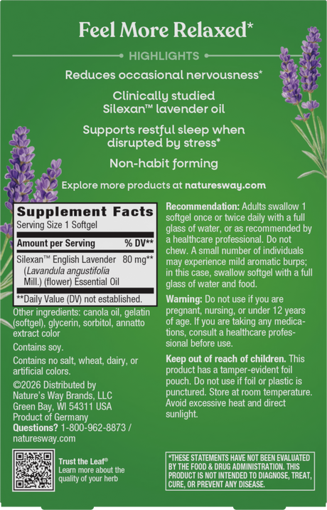 <{%360IMAGE5_14713%}>Nature's Way® | CalmAid - back of pack
