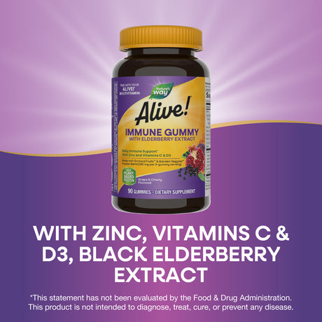 <{%MAIN3_10484%}>Nature's Way® | Alive! Immune Gummy With Elderberry Extract