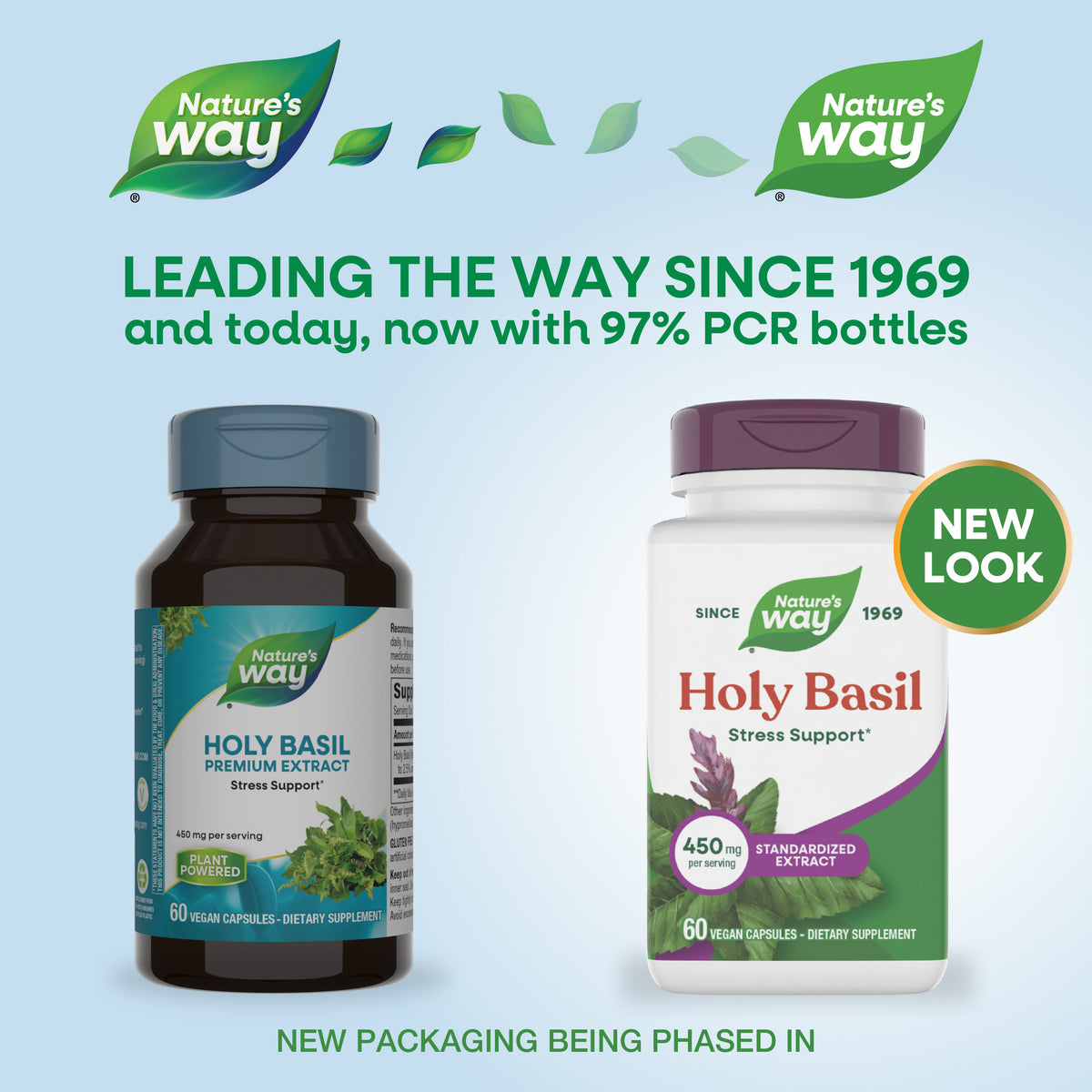 <{%MAIN1_15493%}>Nature's Way® | Holy Basil Standardized Extract - package updates old to new