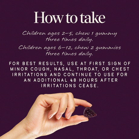<{%DETAIL2_13676%}>Nature's Way® | Sambucus Kids Cough Relief +♢ Immune* Elderberry Gummies