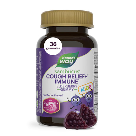 <{%MAIN7_13676%}>Nature's Way® | Sambucus Kids Cough Relief +♢ Immune* Elderberry Gummies