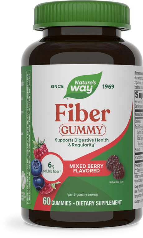 <{%PRIMARY_16302%}>Nature's Way® | Fiber Gummy, 60 gummies, Mixed Berry
