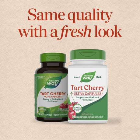 <{%MAIN1_56445%}>Nature's Way® | Tart Cherry Ultra Capsules - package updates old to new