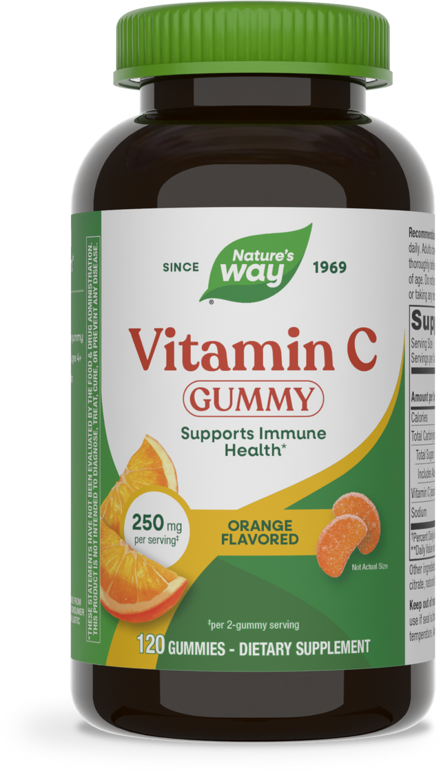 <{%PRIMARY_13607%}>Nature's Way® | Vitamin C Gummies, 120 gummies, Orange