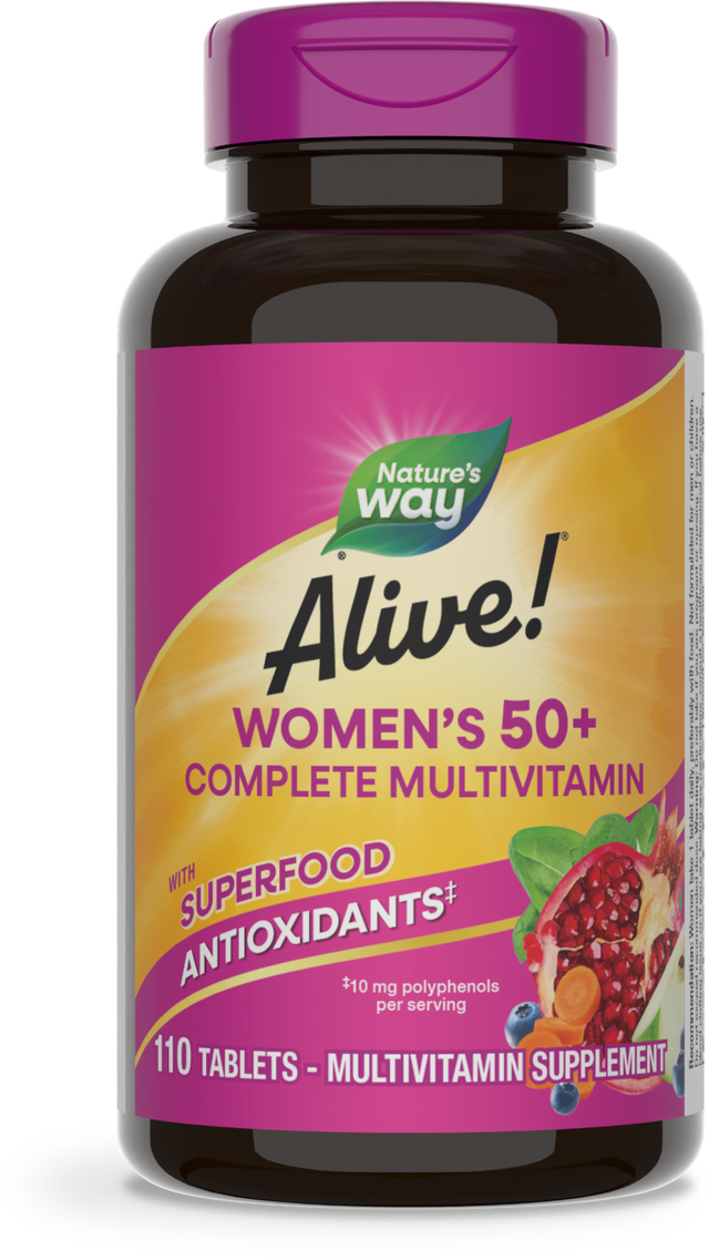 <{%PRIMARY_13901%}>Nature's Way® | Alive! Women's 50+ Complete Multivitamin, 110 tablets