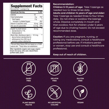 <{%MAIN5_16284%}>Nature's Way® | Sambucus Cough◊ + Throat* Elderberry Lozenge
