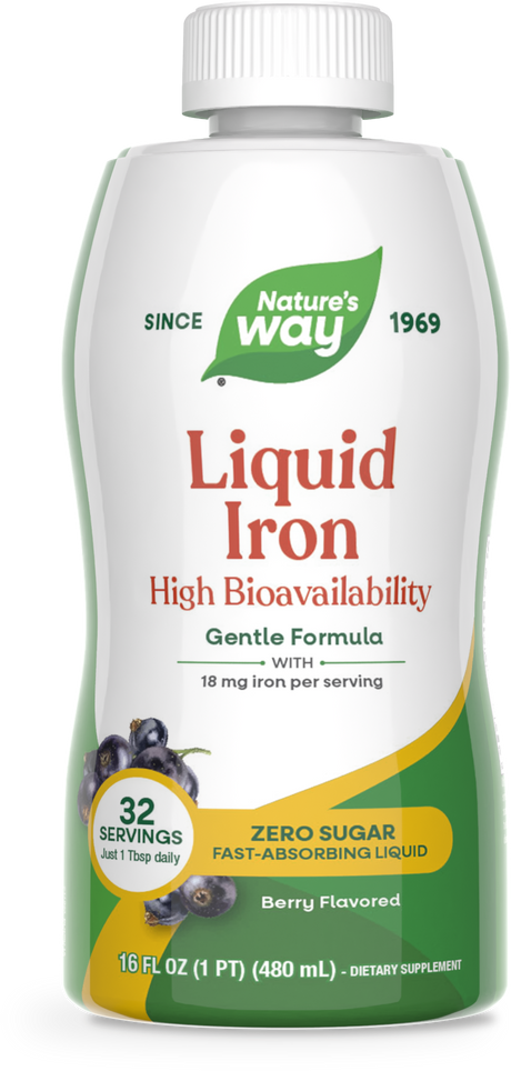 <{%PRIMARY_ST1923%}>Nature's Way® | Liquid Iron, 16 fl oz (480 ml), Berry