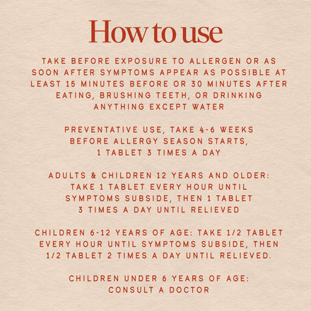 Allergiemittel AllerAide® Supplement Facts