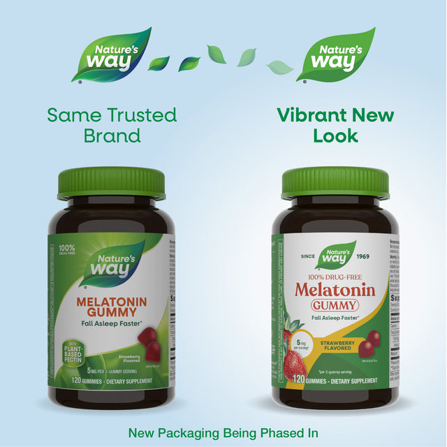 <{%MAIN1_13750%}>Nature's Way® | Melatonin Gummies - package updates old to new