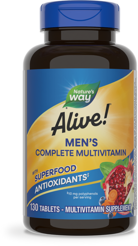 <{%PRIMARY_13716%}>Nature's Way® | Alive! Men's Complete Multivitamin, 130 tablets