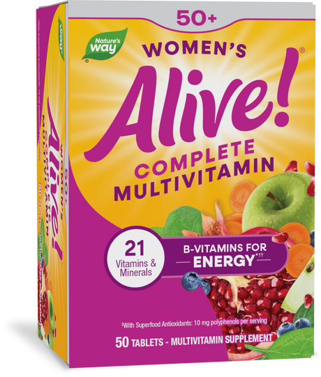 <{%PRIMARY_13662%}>Nature's Way® | Alive! Women's 50+ Complete Multivitamin, 50 tablets