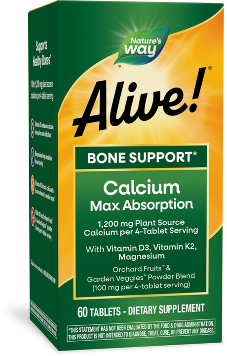 <{%PRIMARY_15838%}>Nature's Way® | Alive! Calcium Bone Support, 60 tablets