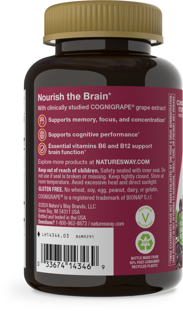 Nature's Way® | Brain Fuel Gummy - left side of pack