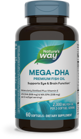 Nature's Way® | Mega-DHA Premium Fish Oil, 60 softgels