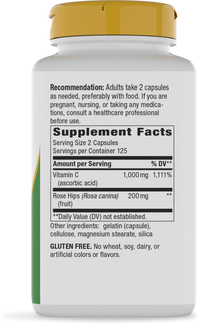 Nature's Way® | Vitamin C with Rose Hips - right side of pack