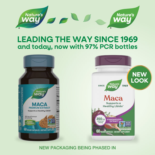 Nature's Way® | Maca Standardized Extract - package updates old to new