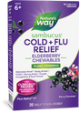 Nature's Way® | Sambucus Cold+Flu Relief Elderberry Chewables, 20 chewables, Berry