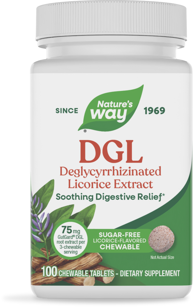 Nature's Way® | DGL Sugar Free, 100 chewables, Licorice