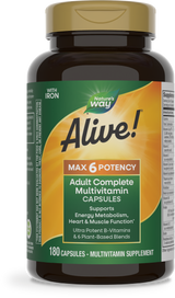 Nature's Way® | Alive! Max6 Max Potency Daily Multivitamin, 180 capsules