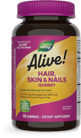 Nature's Way® | Alive! Hair, Skin & Nails Gummies, 60 gummies, Strawberry