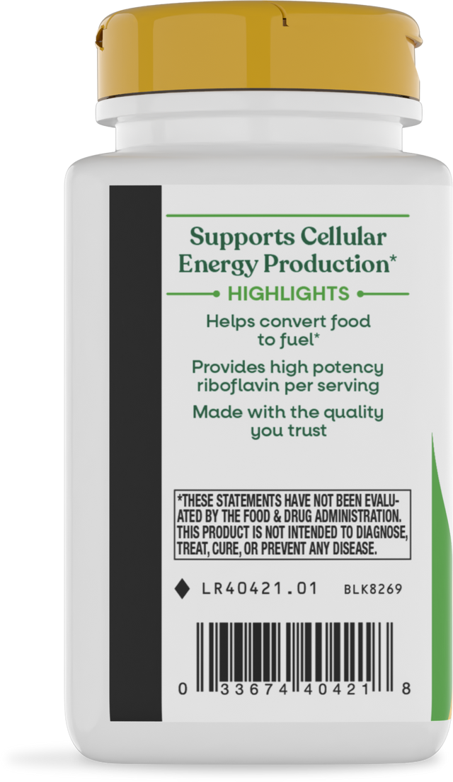 Nature's Way® | Riboflavin Vitamin B2 - left side of pack