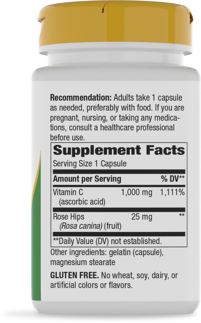 Nature's Way® | Vitamin C with Rose Hips Extra Strength - right side of pack