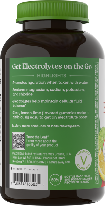 <{%360IMAGE2_16303%}>Nature's Way® | Electrolyte Gummy - left side of pack