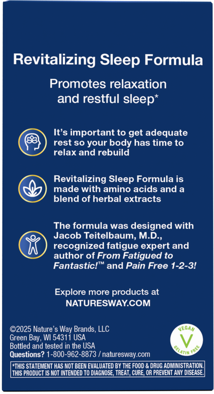 <{%360IMAGE2_03239%}>Nature's Way® | Revitalizing Sleep Formula - back of pack