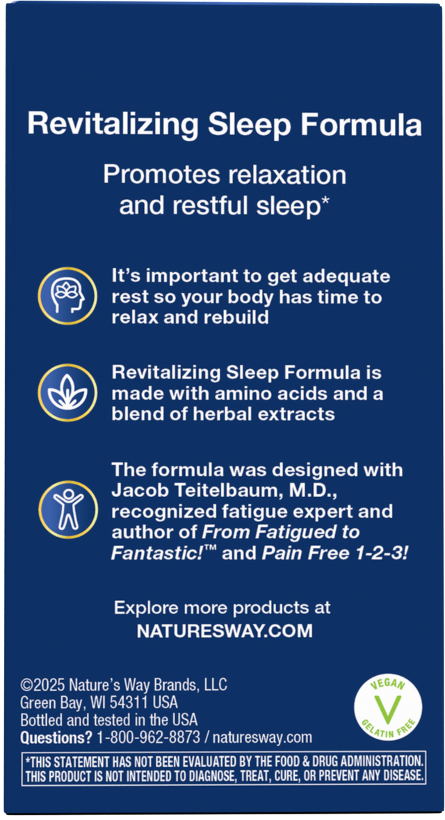 Nature's Way® | Revitalizing Sleep Formula - back of pack