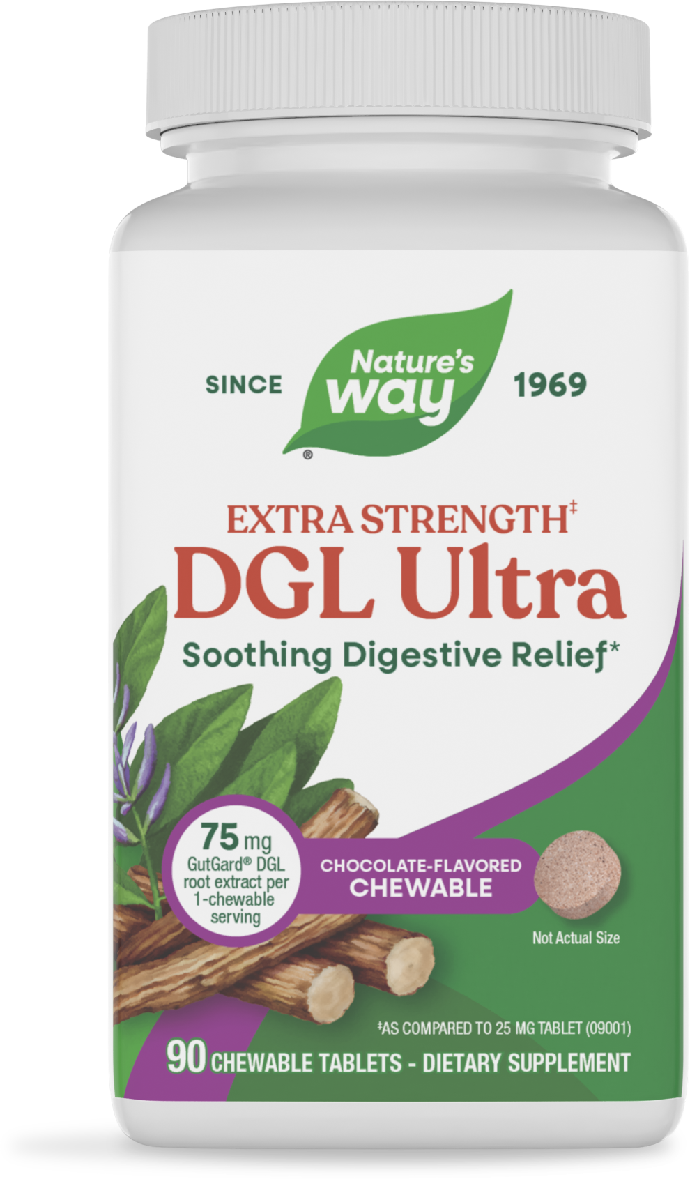 Nature's Way® | DGL Ultra, 90 chewables, Chocolate