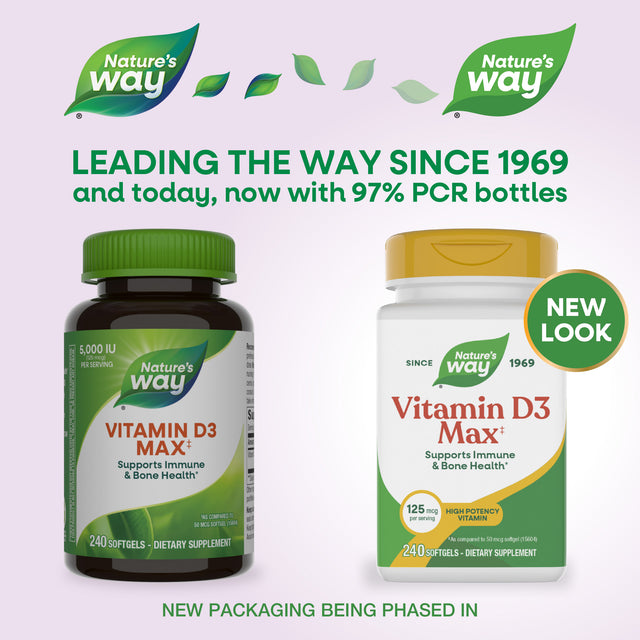 Nature's Way® | Vitamin D3 Max - package updates old to new