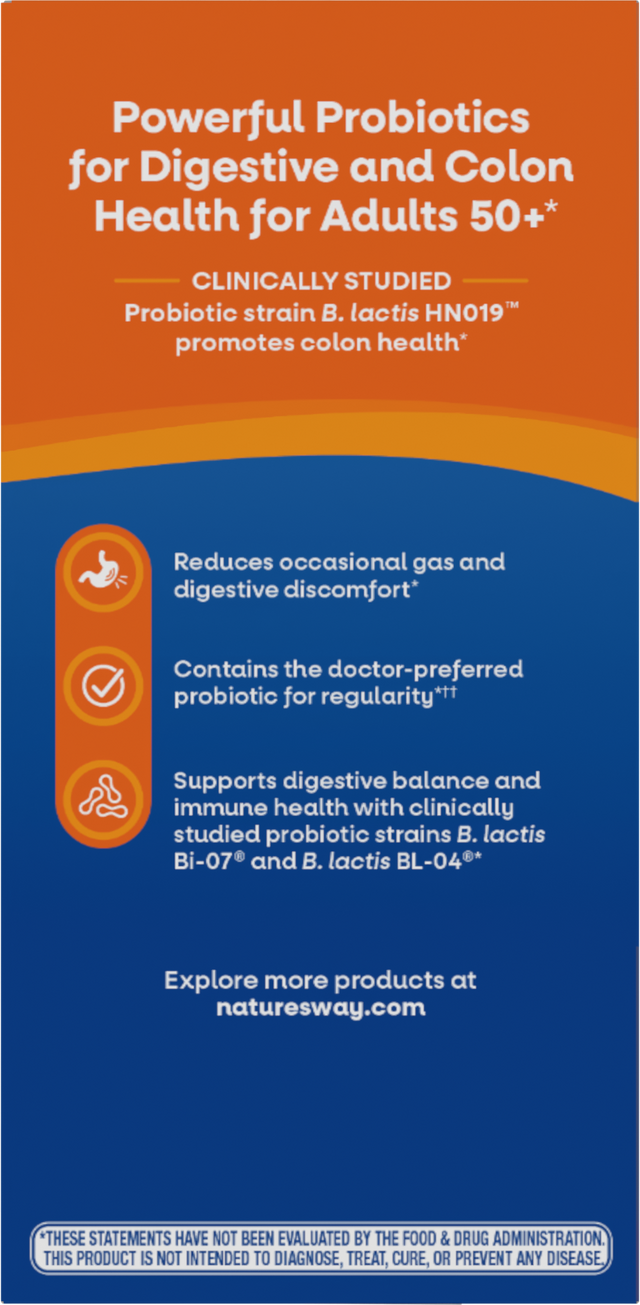 Nature's Way® | Fortify Daily Pre+Probiotic Adults 50+ - left side of pack