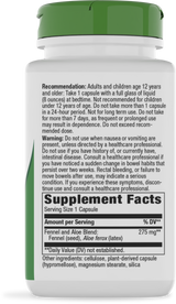 Nature's Way® | Aloe Latex With Fennel - right side of pack